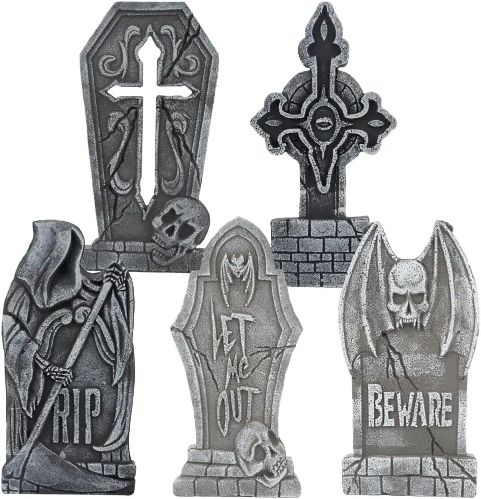 Halloween Tombstone Decorations Outdoor Graveyard Yard Decor