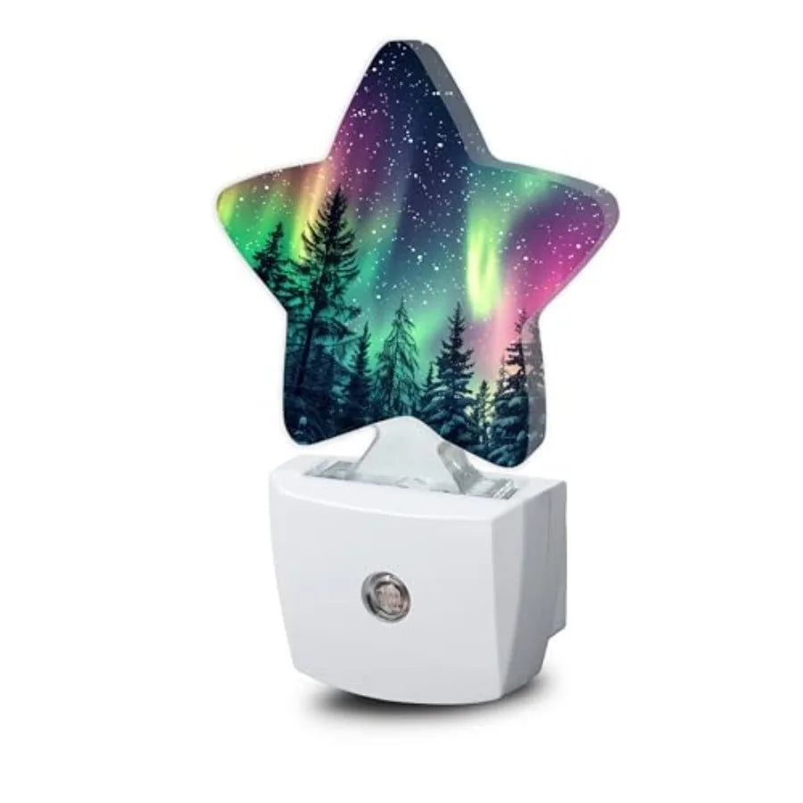 Dusk To Dawn Winter Tree Star Plug In Nightlight Sensor