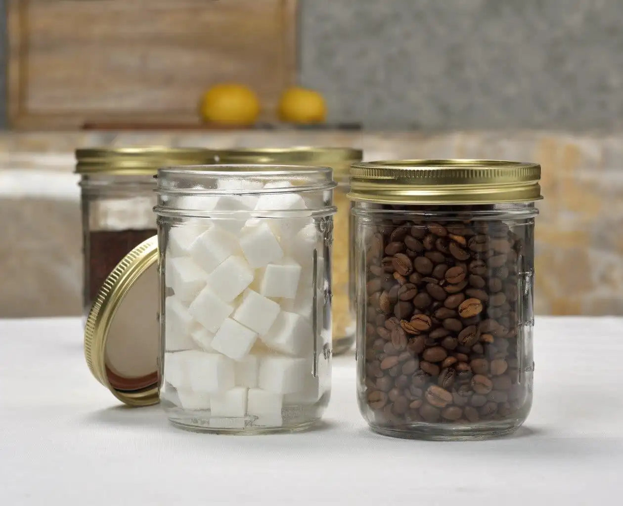 Wide Mouth Mason Jars With Lids And Rings 12 Bundle