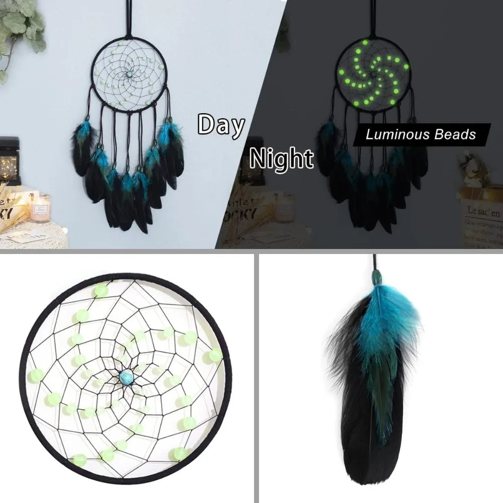 Luminous Beaded Dream Catcher Wall Hanging Decor for Bedroom