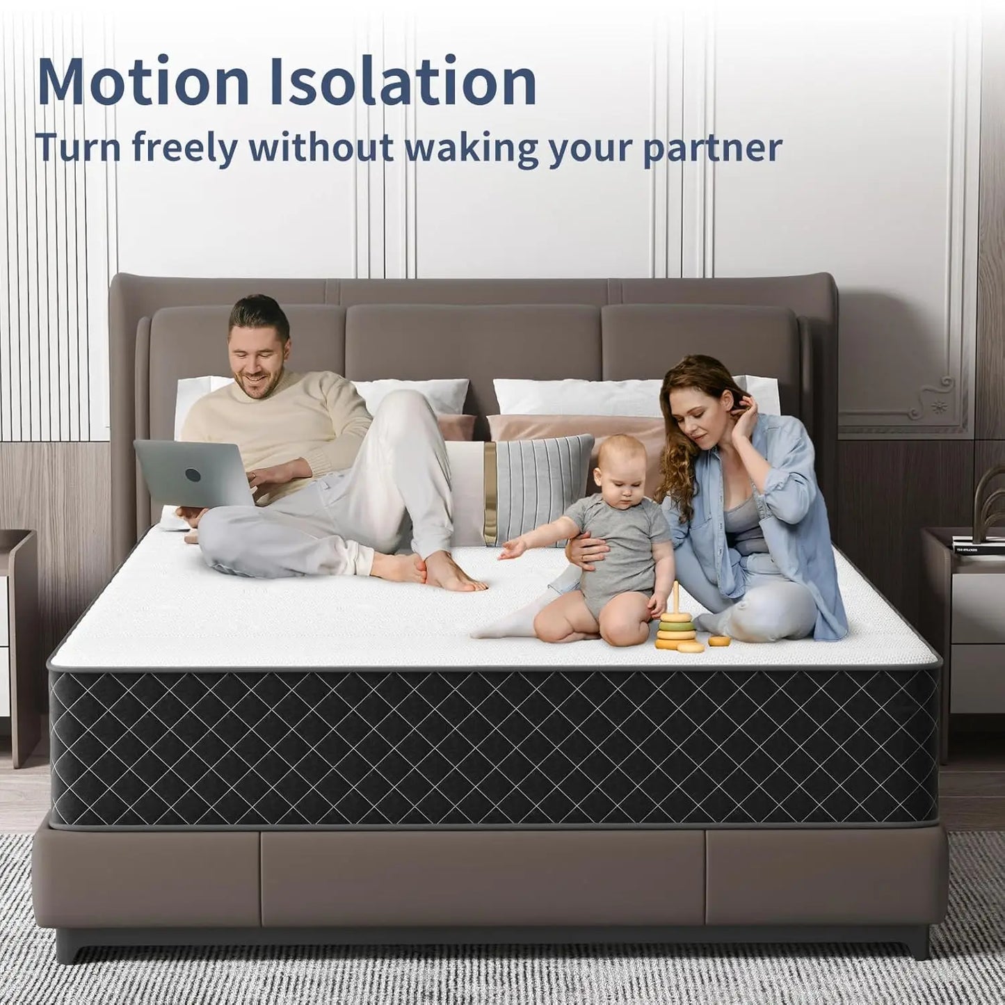 Hybrid Mattress With Memory Foam And Pocketed Coils