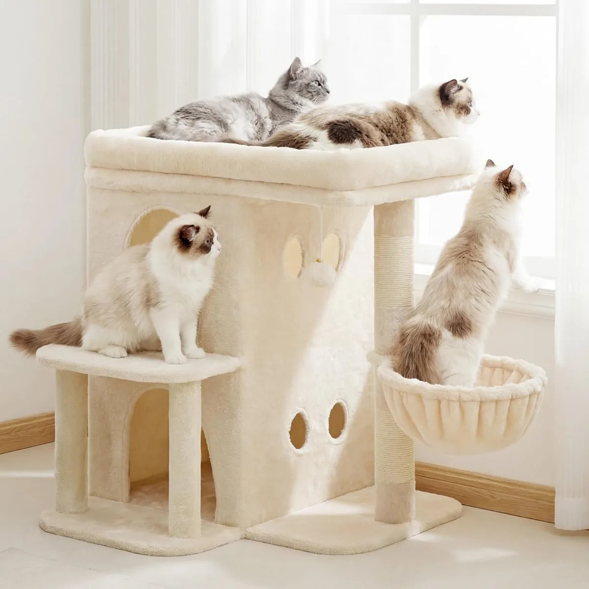 NBVCX Cat Tree Tower With Large Perch Sisal Posts Durable