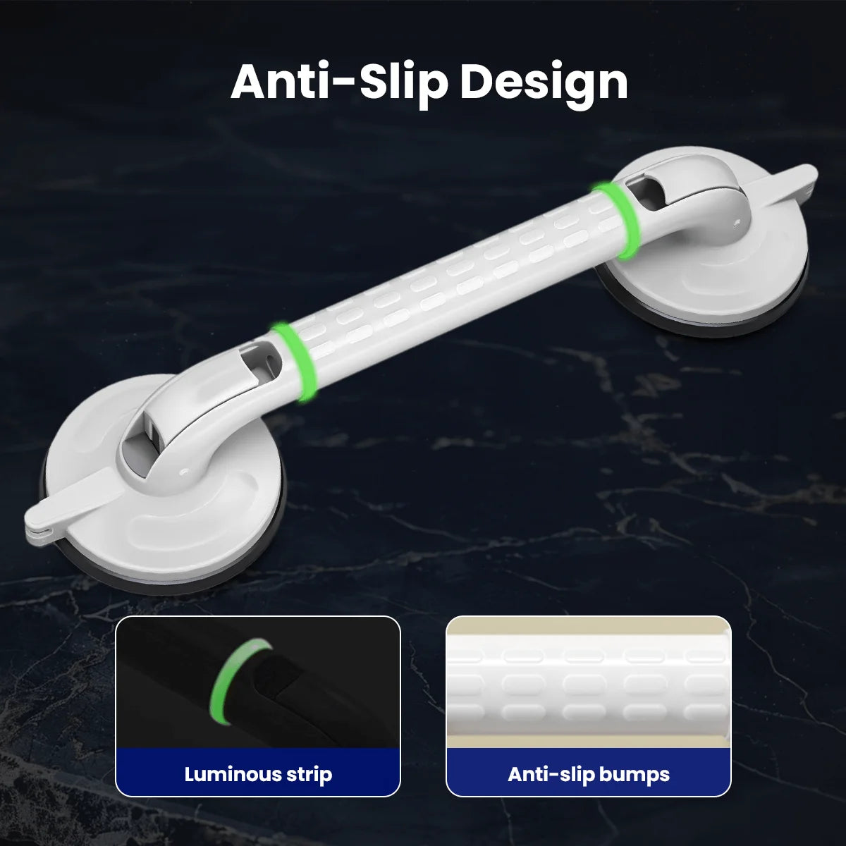 YF61 Heavy Duty Shower Grab Bar With Strong Suction Cups