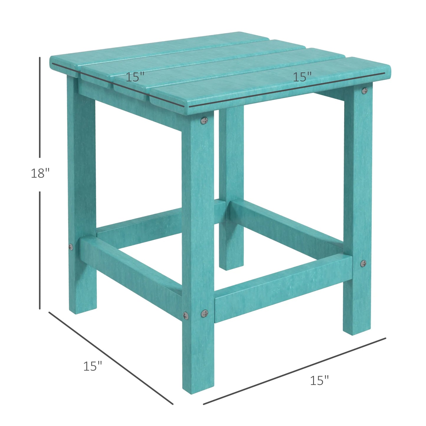 Outdoor Plastic Side Table For Patio And Garden Weather Resistant