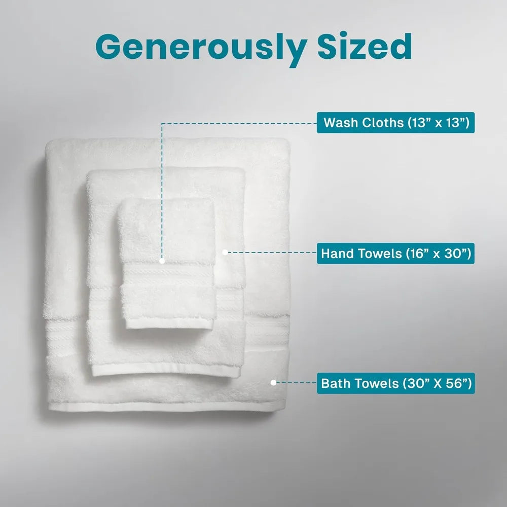 Organic Cotton Bath Towel Set GOTS Certified Hotel Quality
