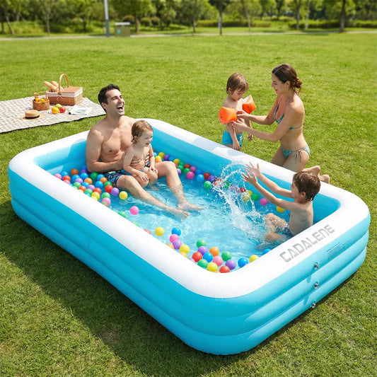 CADALENE Inflatable Pool For Kids And Adults Family Backyard