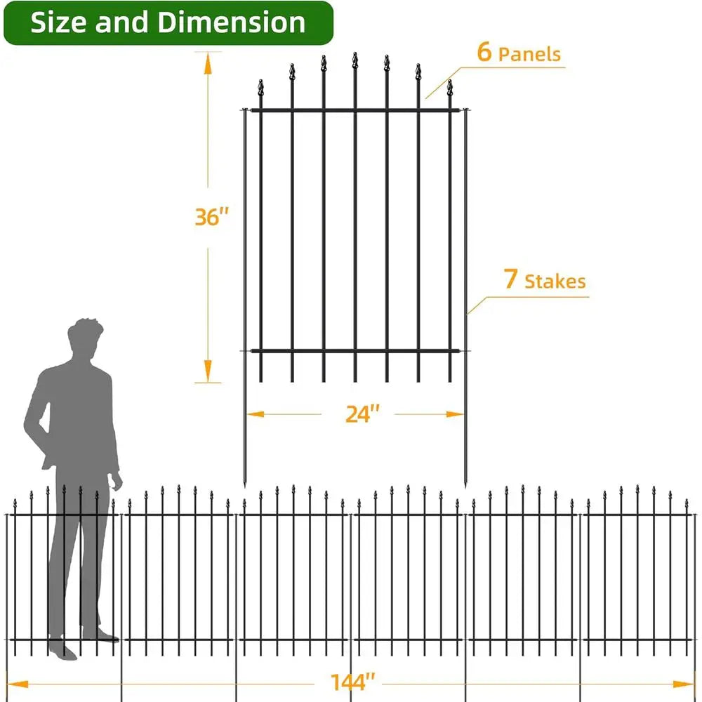 Metal Garden Fence Panels And Stakes No Dig Border Dog Fence