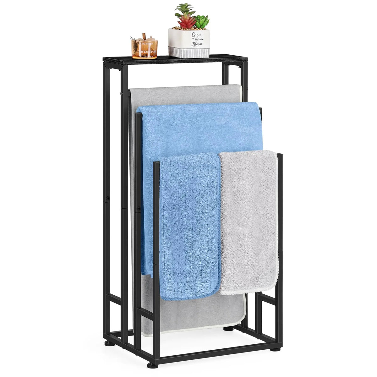 Freestanding Stainless Steel Three Tier Towel Rack With Ventilated Design