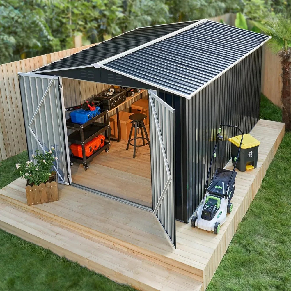 Metal Outdoor Storage Shed for Backyard Organization