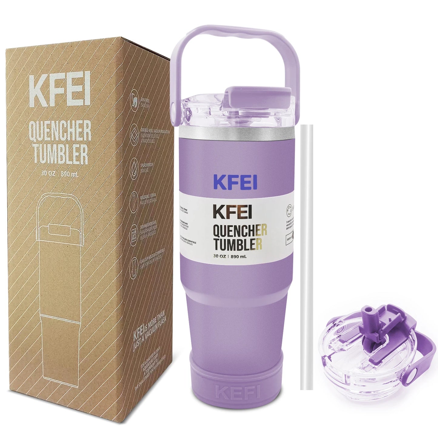 Double Wall Insulated Stainless Steel Tumbler With Lid And Straw