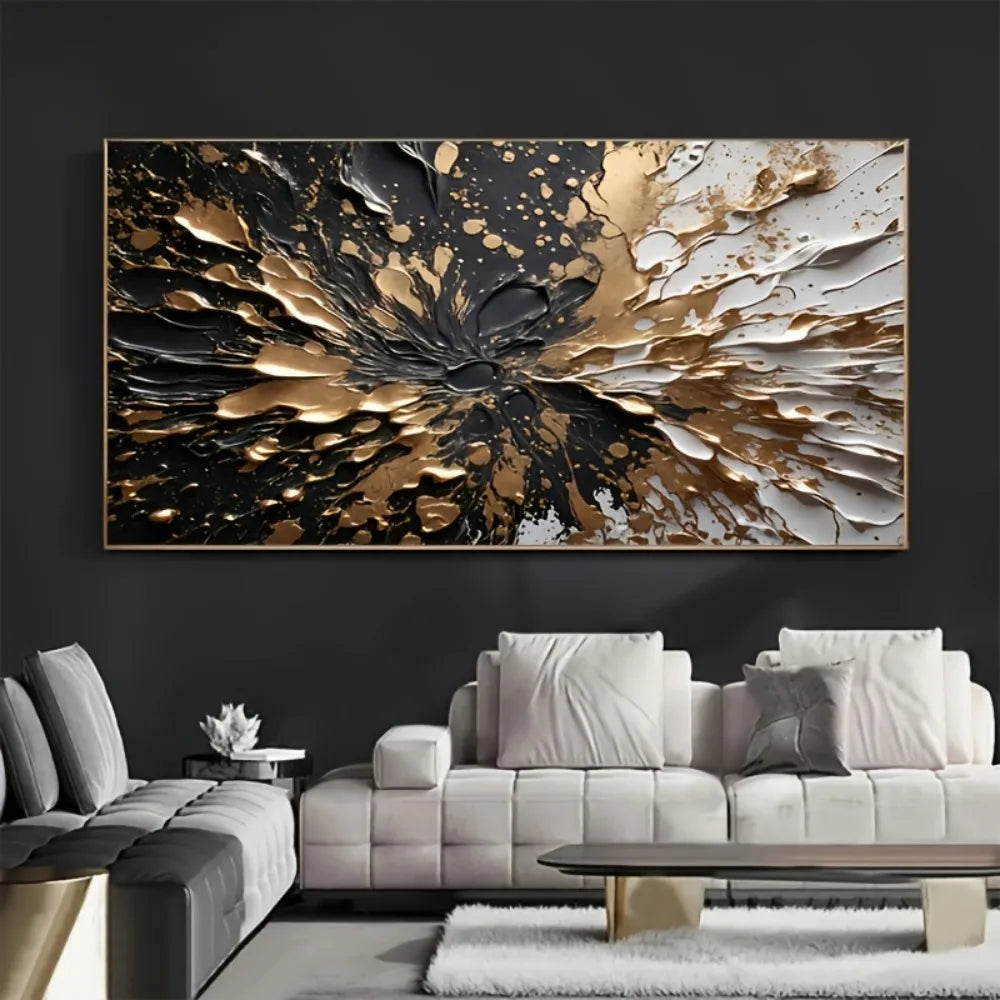 Modern Abstract Wall Mural With Ink Splash Texture