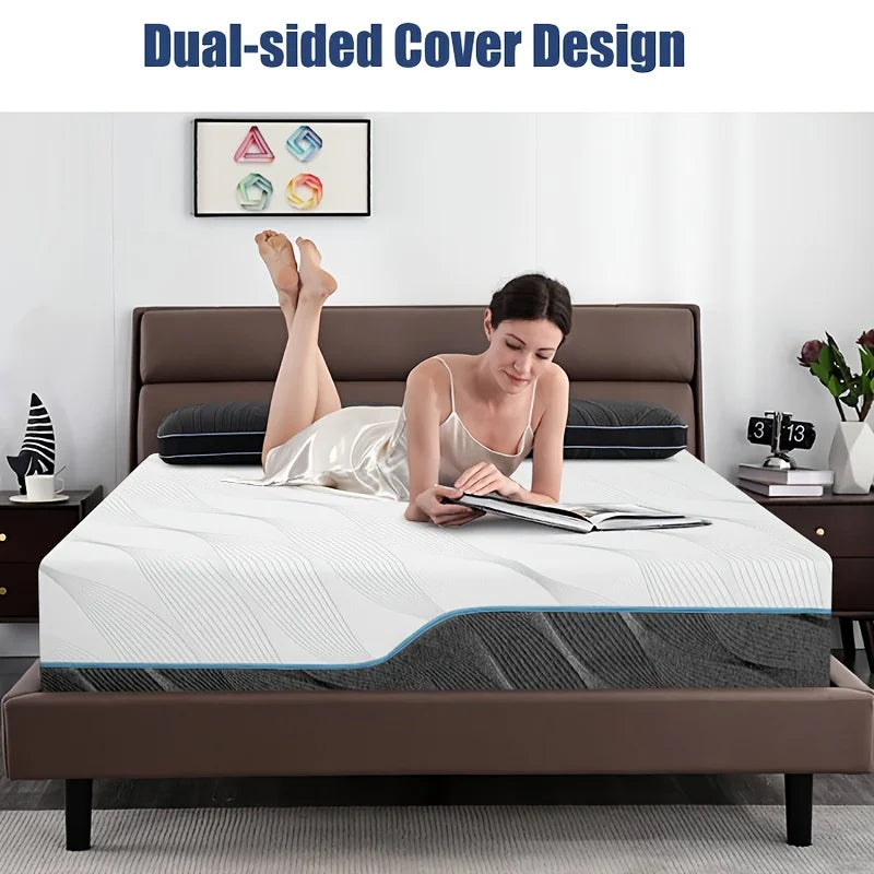 Hcore Dual-Sided Flippable Gel Memory Foam Mattress for Back Pain
