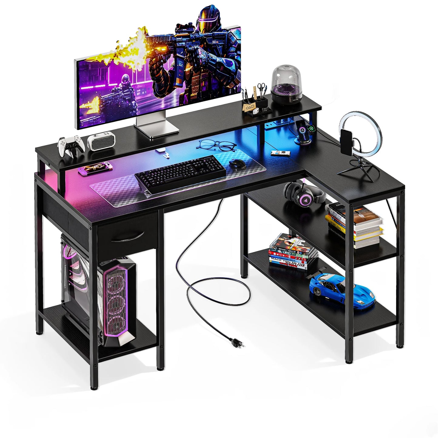 MCQ 47 To 53 Inch Standing Office Desk With Storage