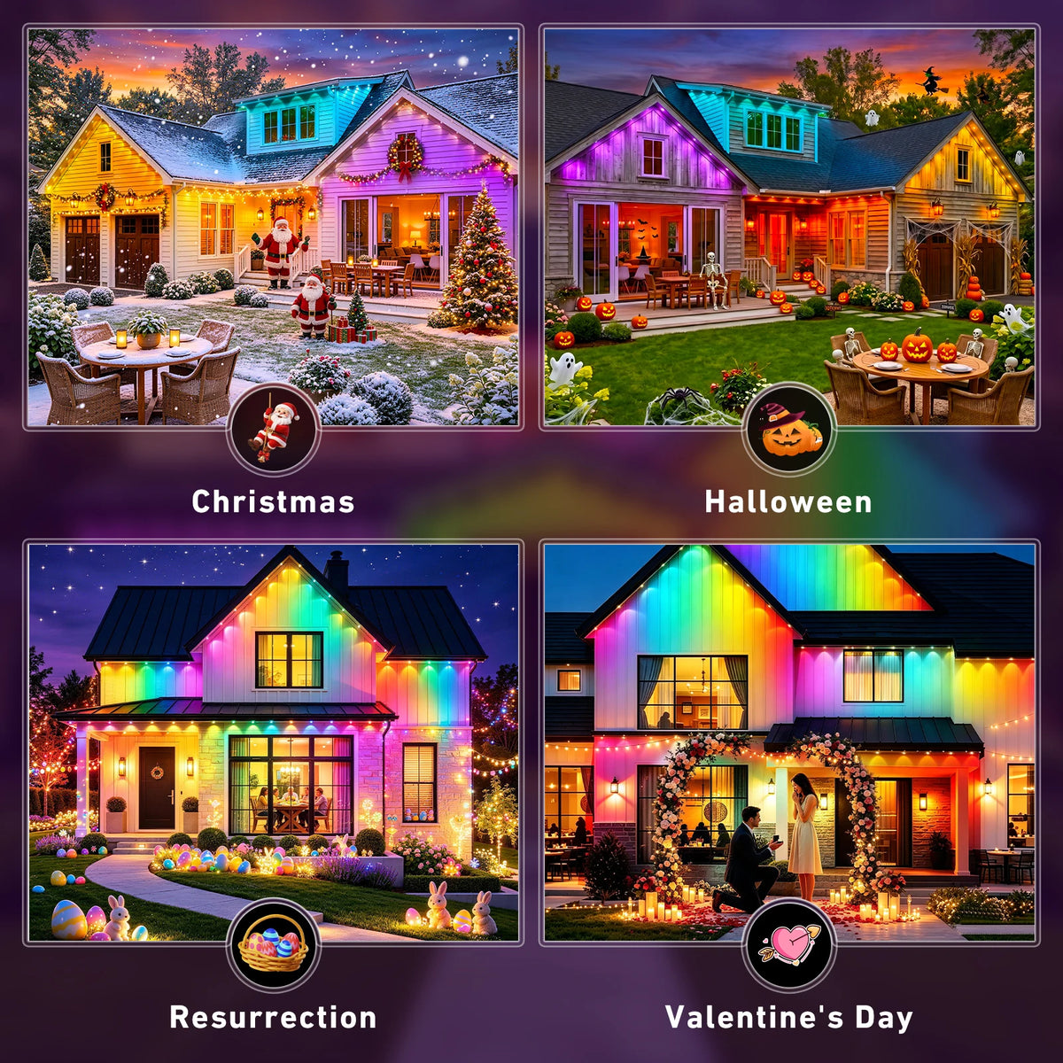 Ailbton Smart Outdoor String Lights With App And Remote