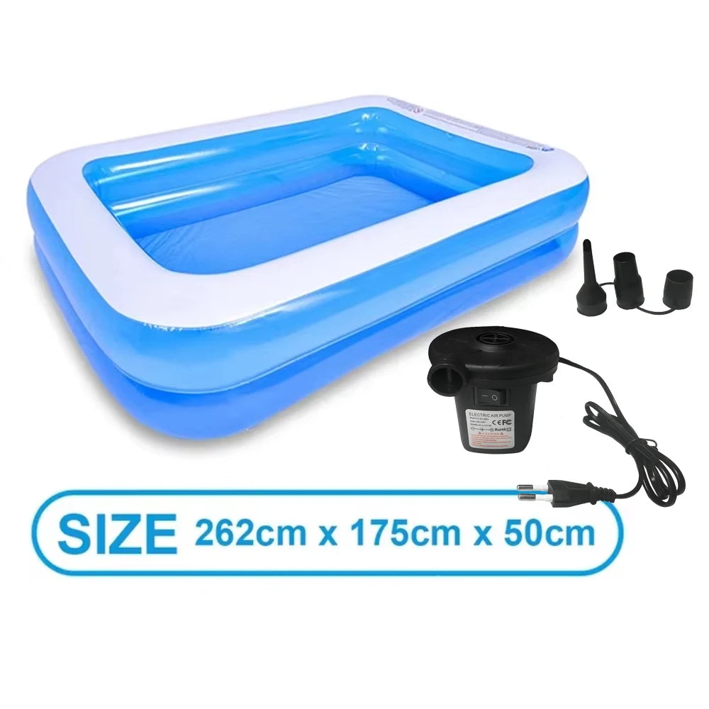 Inflatable Family Pool For Backyard And Outdoor Fun