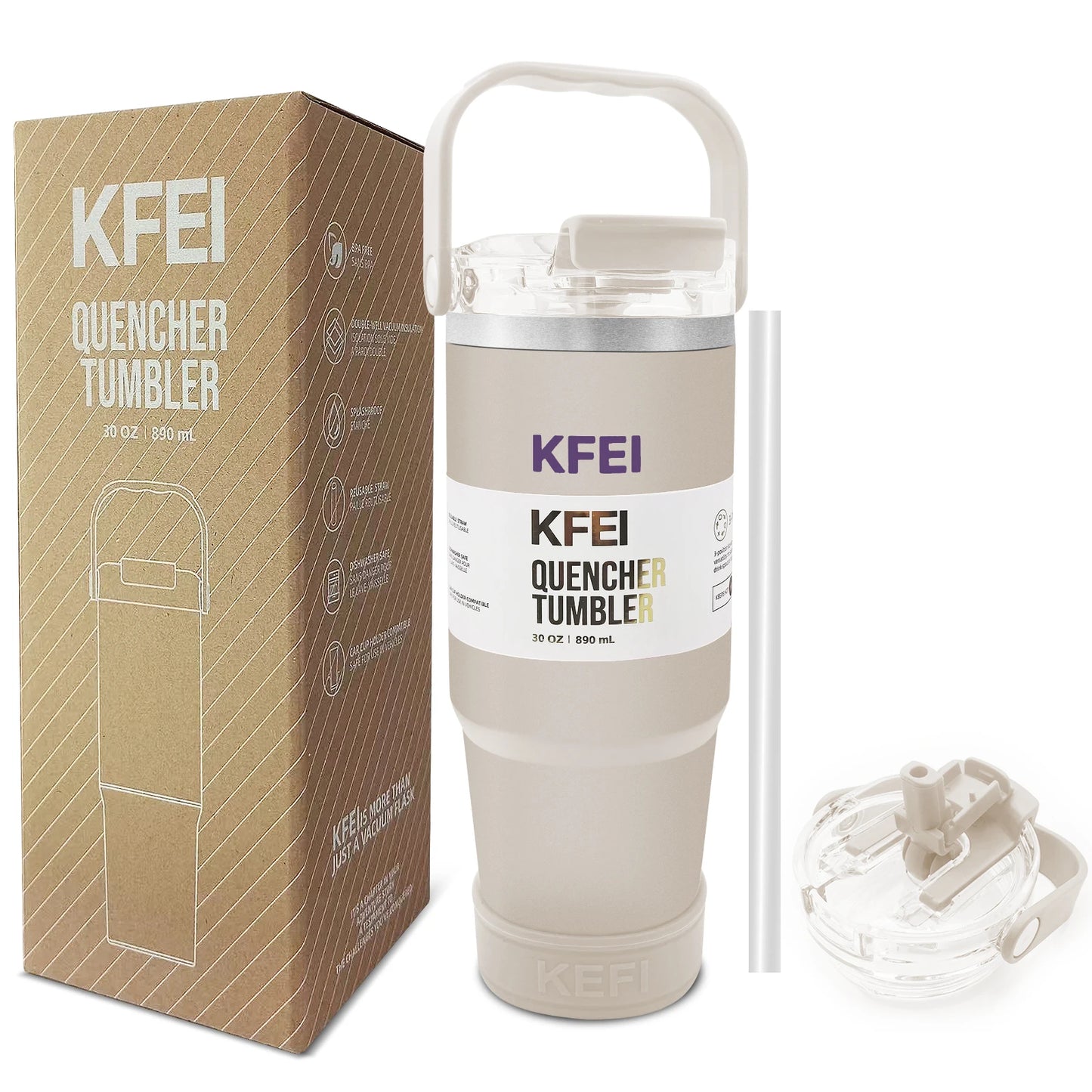 Double Wall Insulated Stainless Steel Tumbler With Lid And Straw