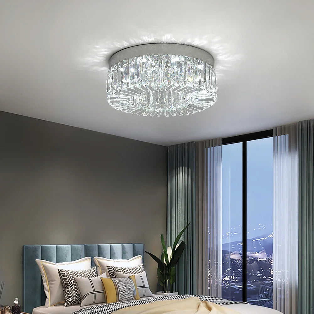 VETRULUS Crystal LED Ceiling Chandelier for Modern Living Spaces