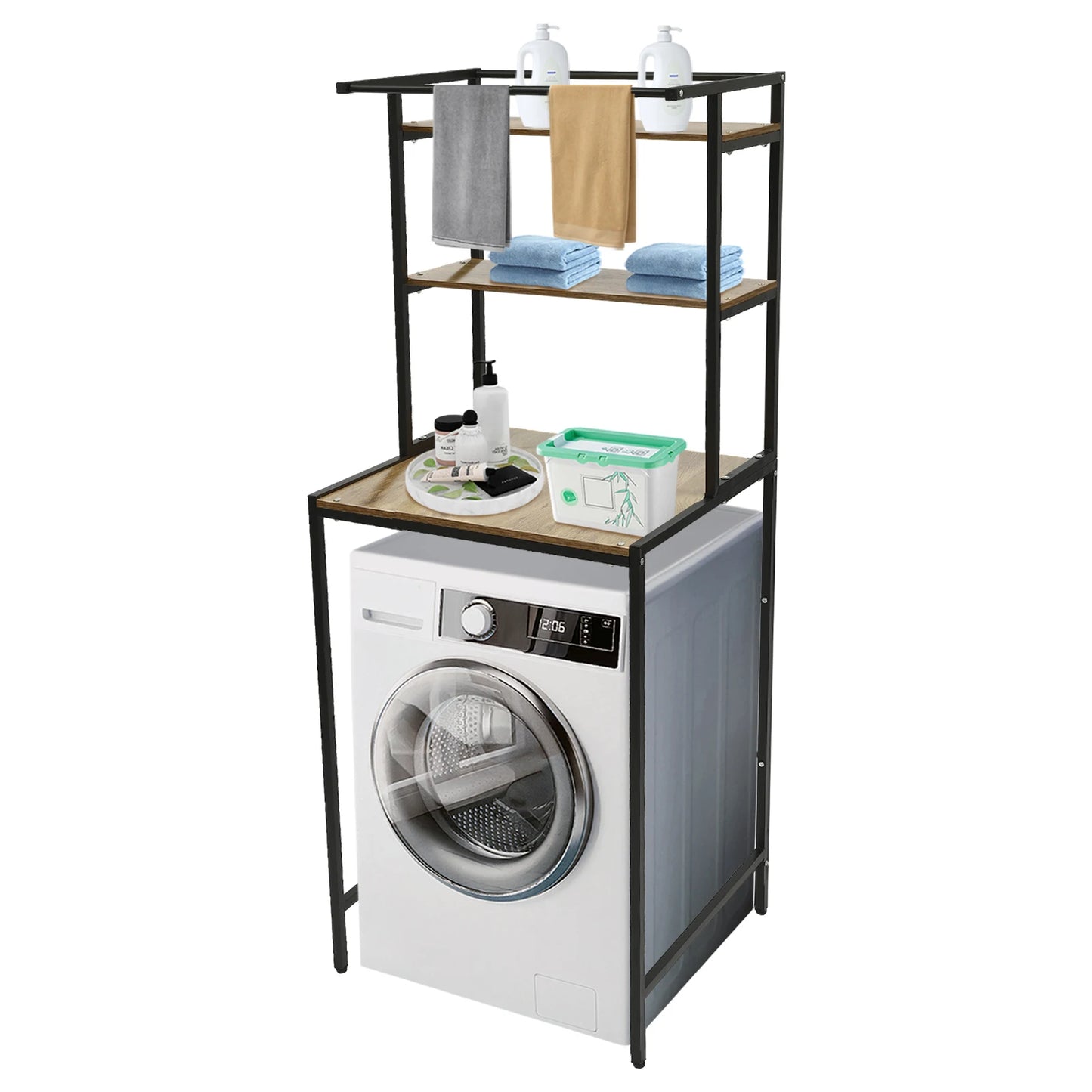 3 Tier Washer and Dryer Storage Shelf Washing Machine Shelf Toilet Shelf Over Washing Machine Toilet Washing Machine Cabinet