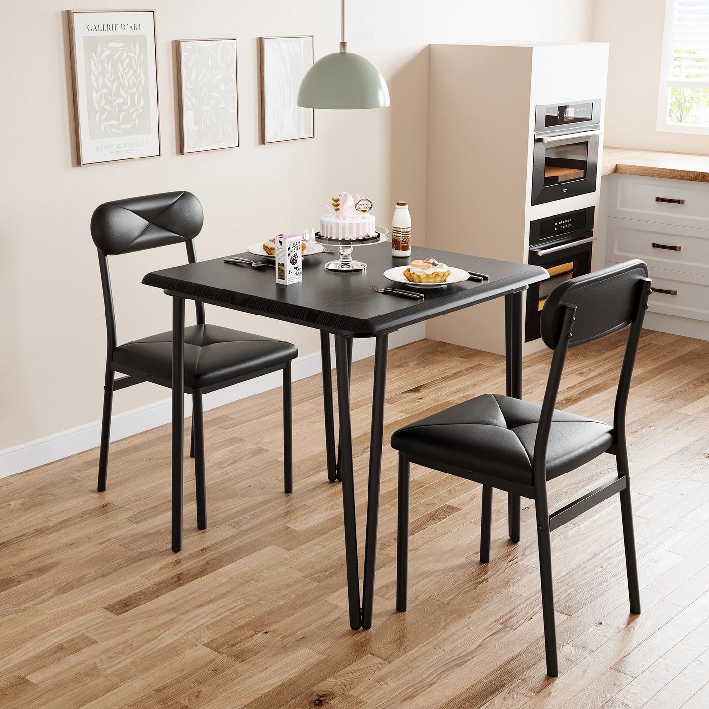 Studyset Dining Table for Two Modern Wood Space Saving Dinette