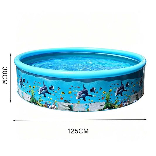 Inflatable Foldable Swimming Pool With Multifunction Reusable Water Sprayer