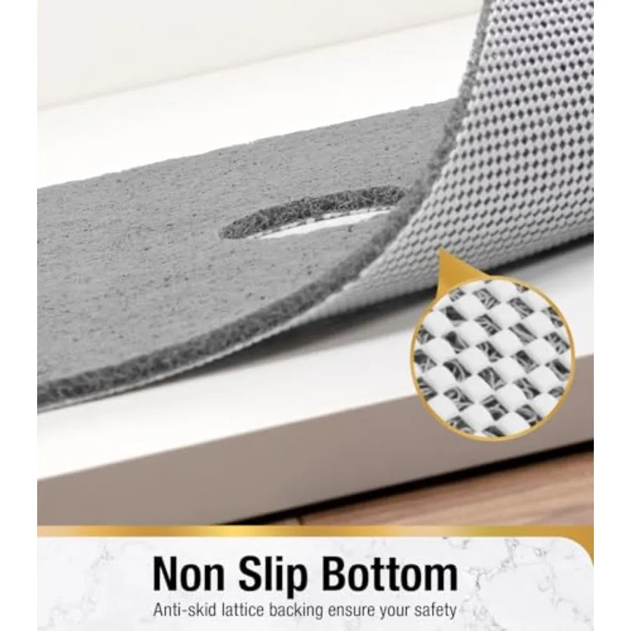 Non Slip Loofah Style Bathtub Mat With Center Drain Hole