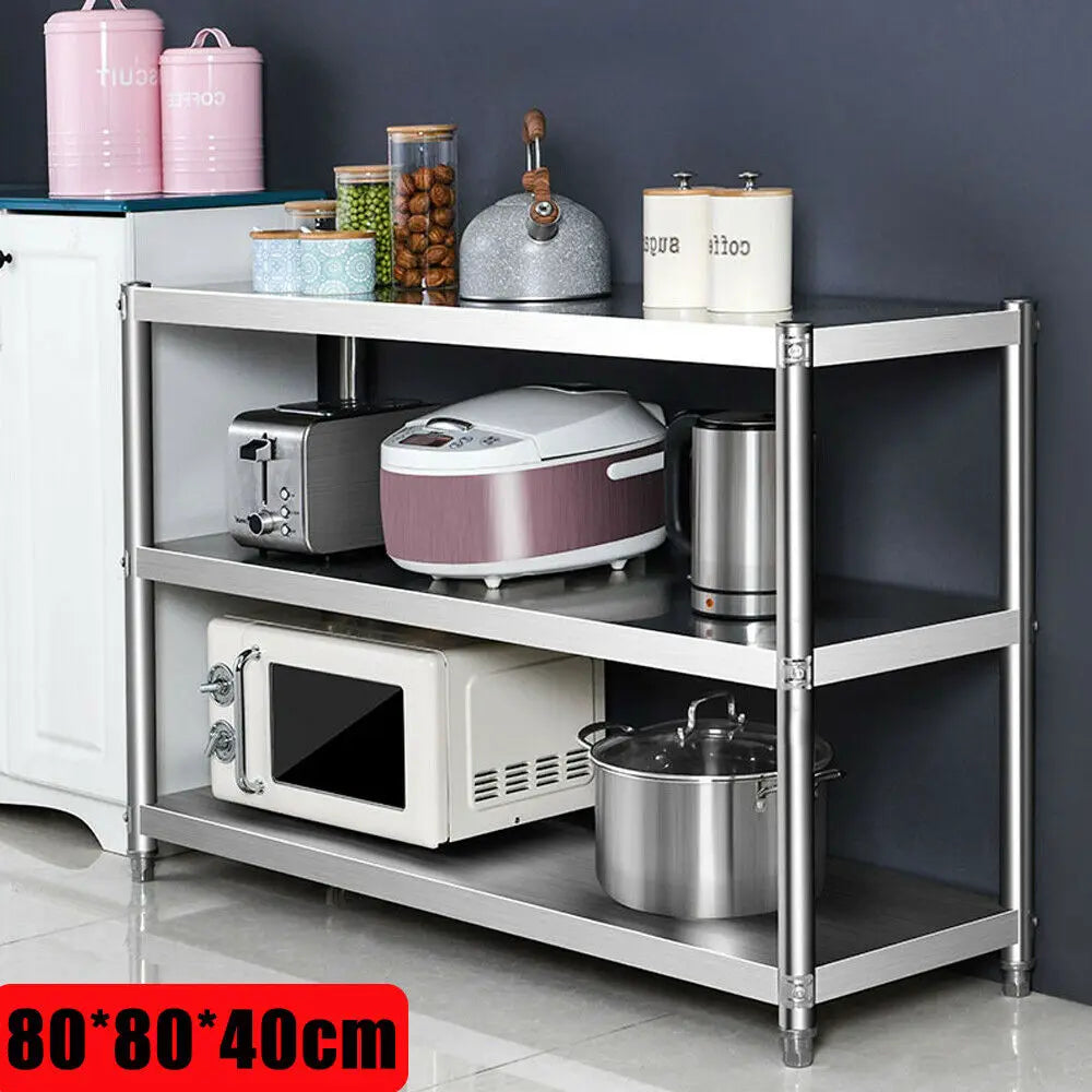 Stainless Steel Heavy Duty Storage Shelving Rack For Pantries And Kitchens