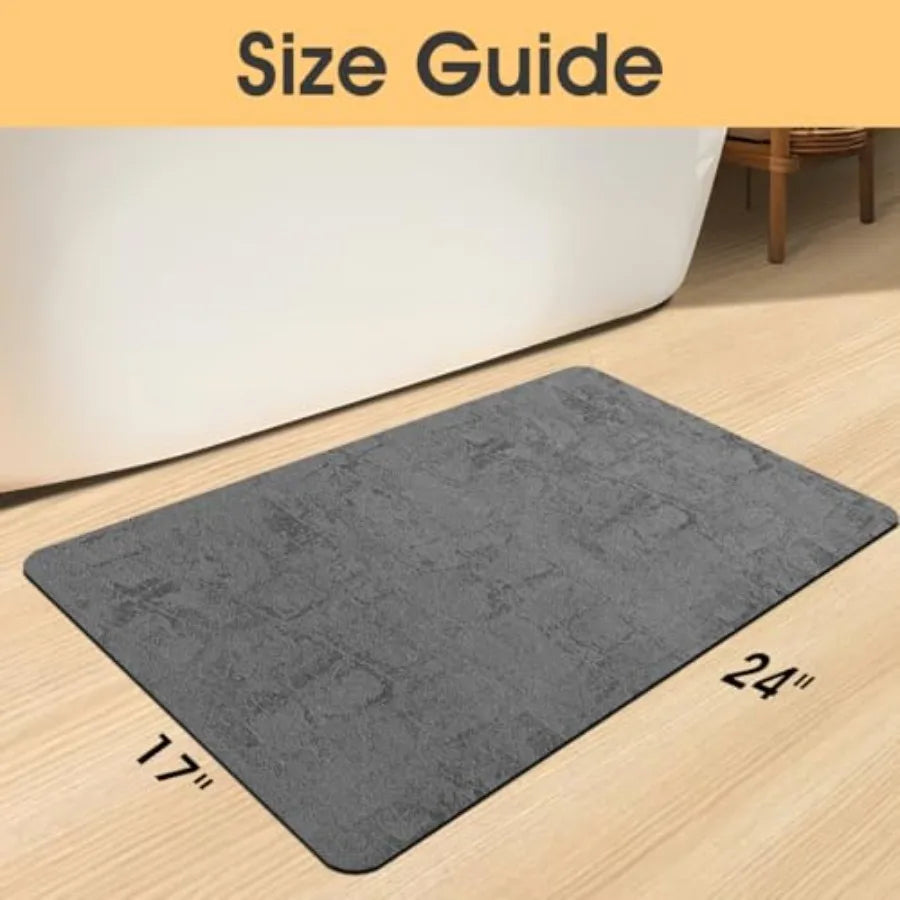 Non Slip Quick Dry Machine Washable Bath Mat Fits Under Doors