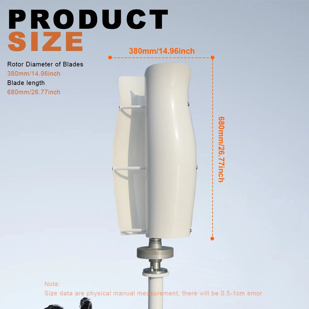 SMARAAD Silent Wind Turbine Generator 1200W 12-48V With Controller