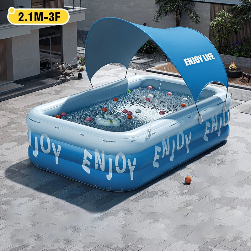 Inflatable Pool For Family Use 3 Layer Indoor Outdoor