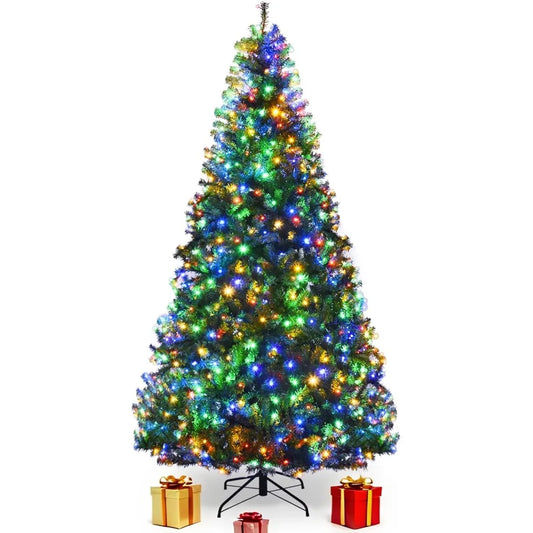 Prelit Artificial Christmas Tree With Warm White And Multicolored Lights