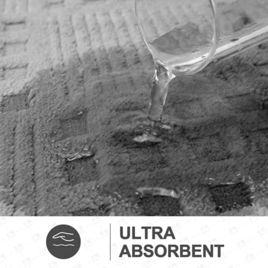 Non Slip Absorbent Quick Dry Bath Mat With Rubber Backing