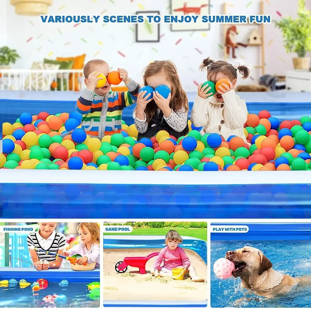 Kmoist Inflatable Rectangular Pool Large Family Outdoor Bathing Tub