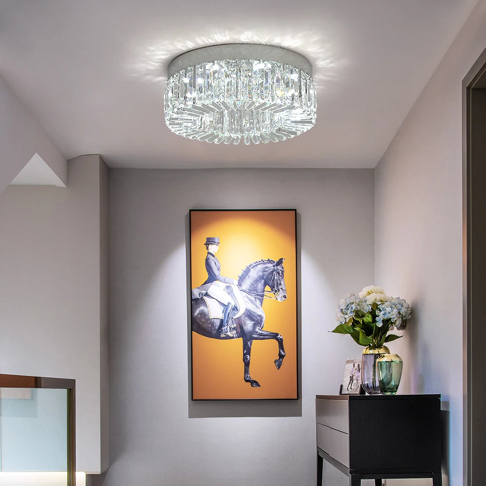 VETRULUS Crystal LED Ceiling Chandelier for Modern Living Spaces