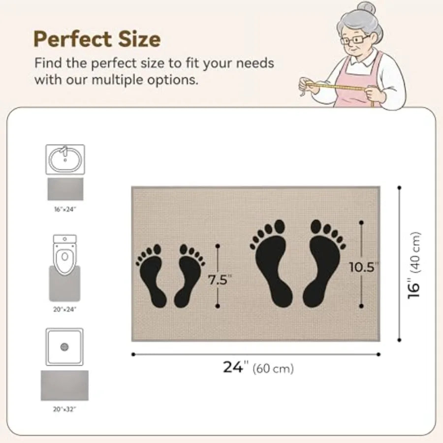 Soft Chenille Non Slip Absorbent Quick Dry Bathroom Mat