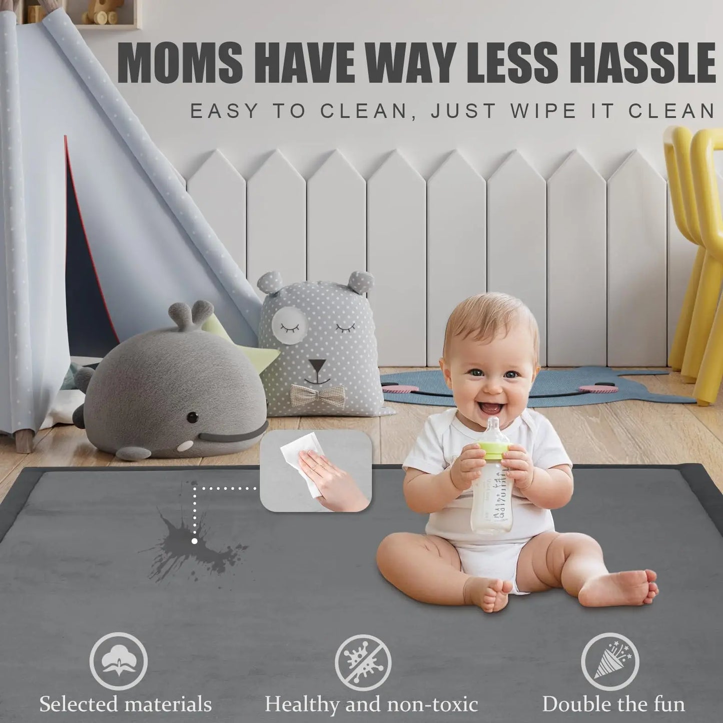 PaPaMat Tatami Style Baby Play Mat Non-Slip Rug Living Room