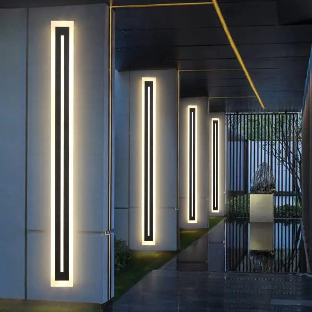 Modern Outdoor LED Wall Sconce Fixture with Frosted Acrylic