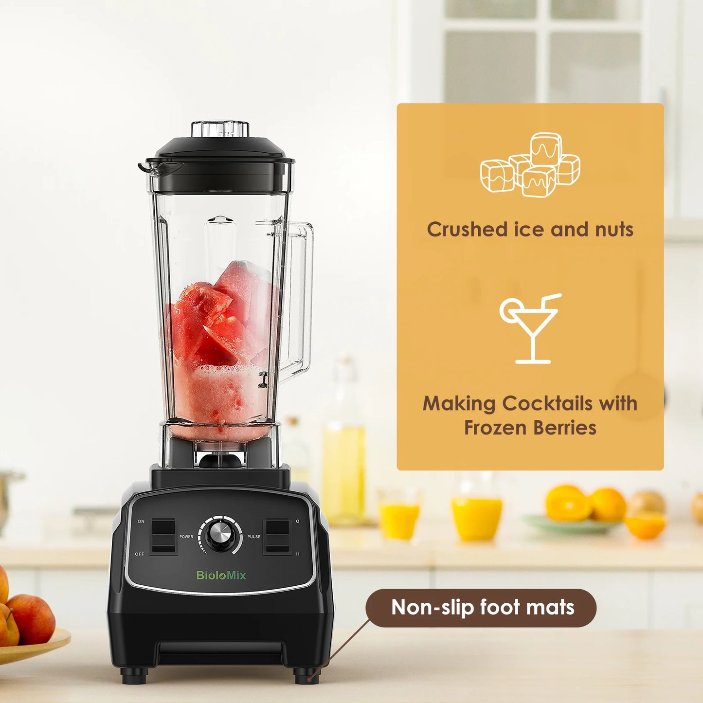 Biolomix Heavy Duty Blender Processor 2200W Commercial Juicer
