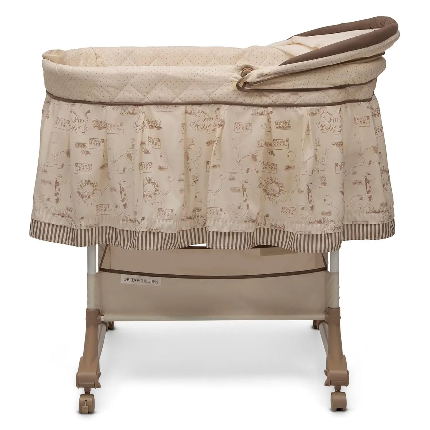 Portable Rocking Bassinet For Newborns With Nightlight Vibrations And Music