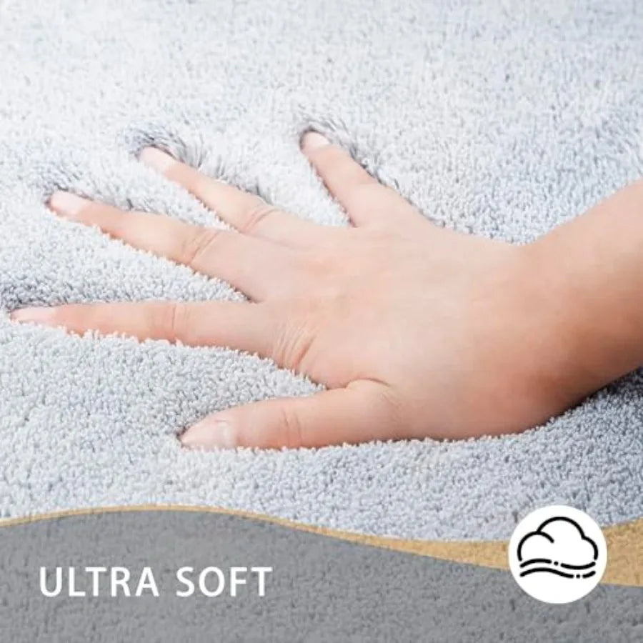 Plush Memory Foam Bath Mat Non Slip Quick Dry Absorbent
