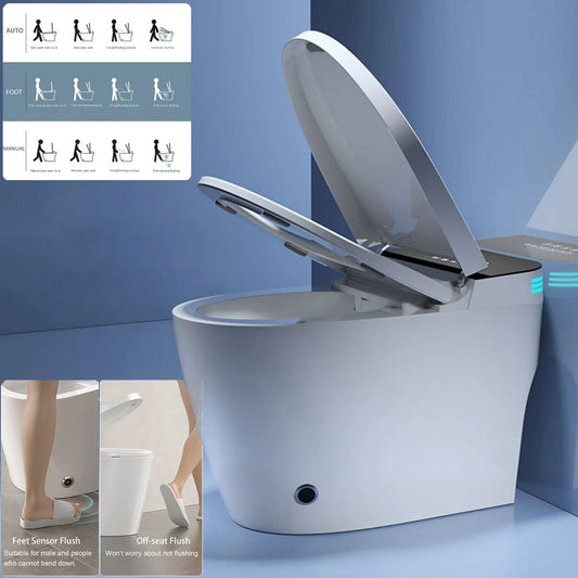 Smart Toilet Featuring Heated Bidet Seat Auto Open Lid