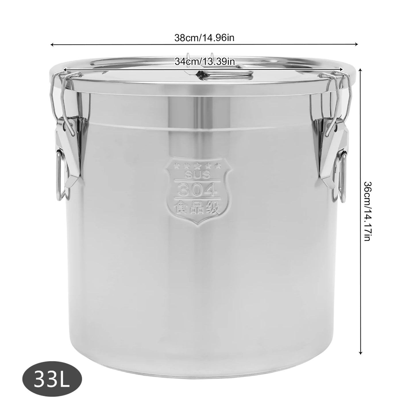 Stainless Steel Airtight Food Storage Canister With Lid