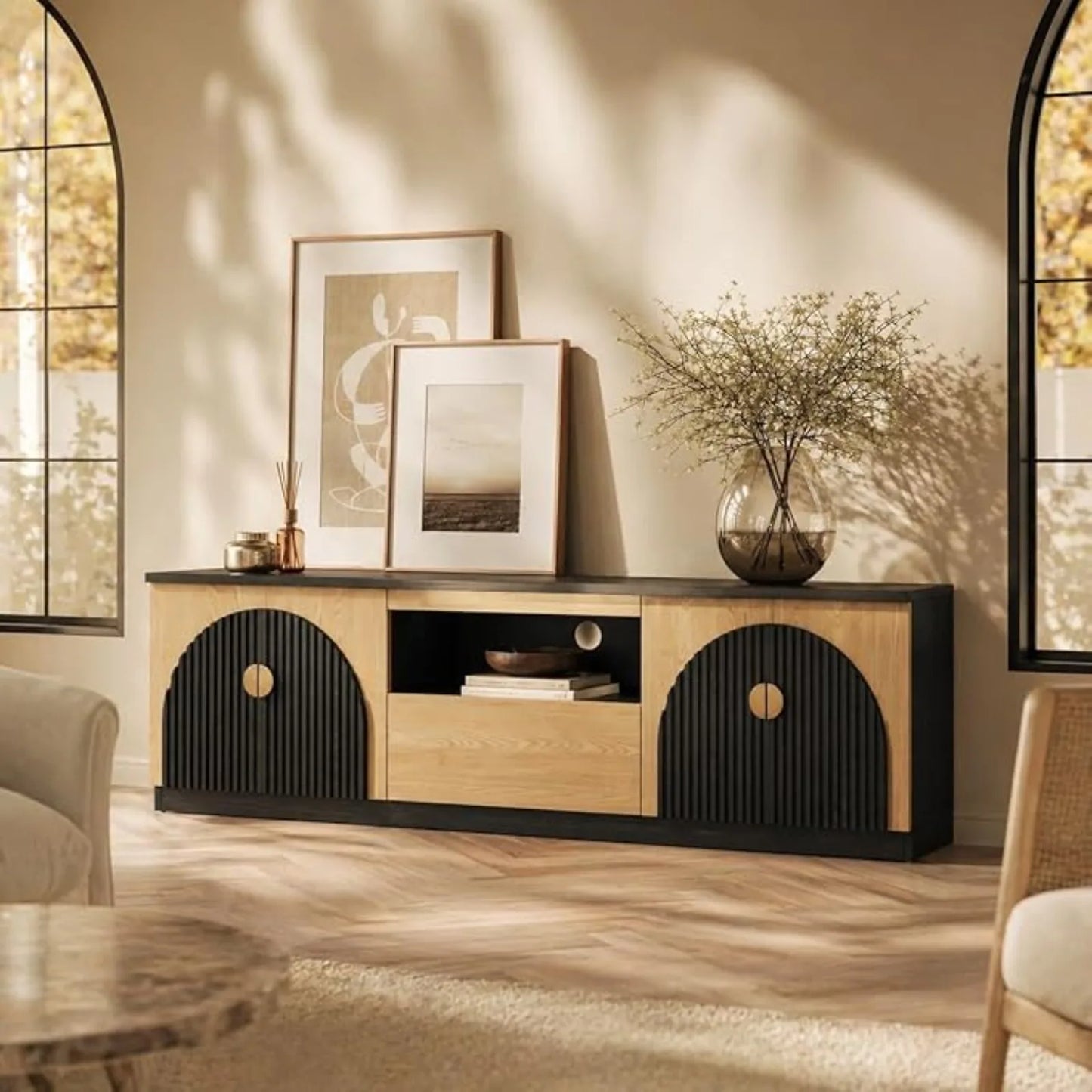 Modern TV Stand And Media Console For Living Room Entertainment
