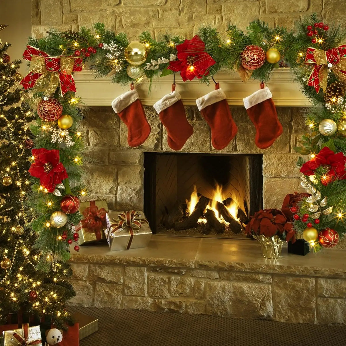 Garvee Artificial Christmas Garland for Mantels Staircases and Holiday Decor