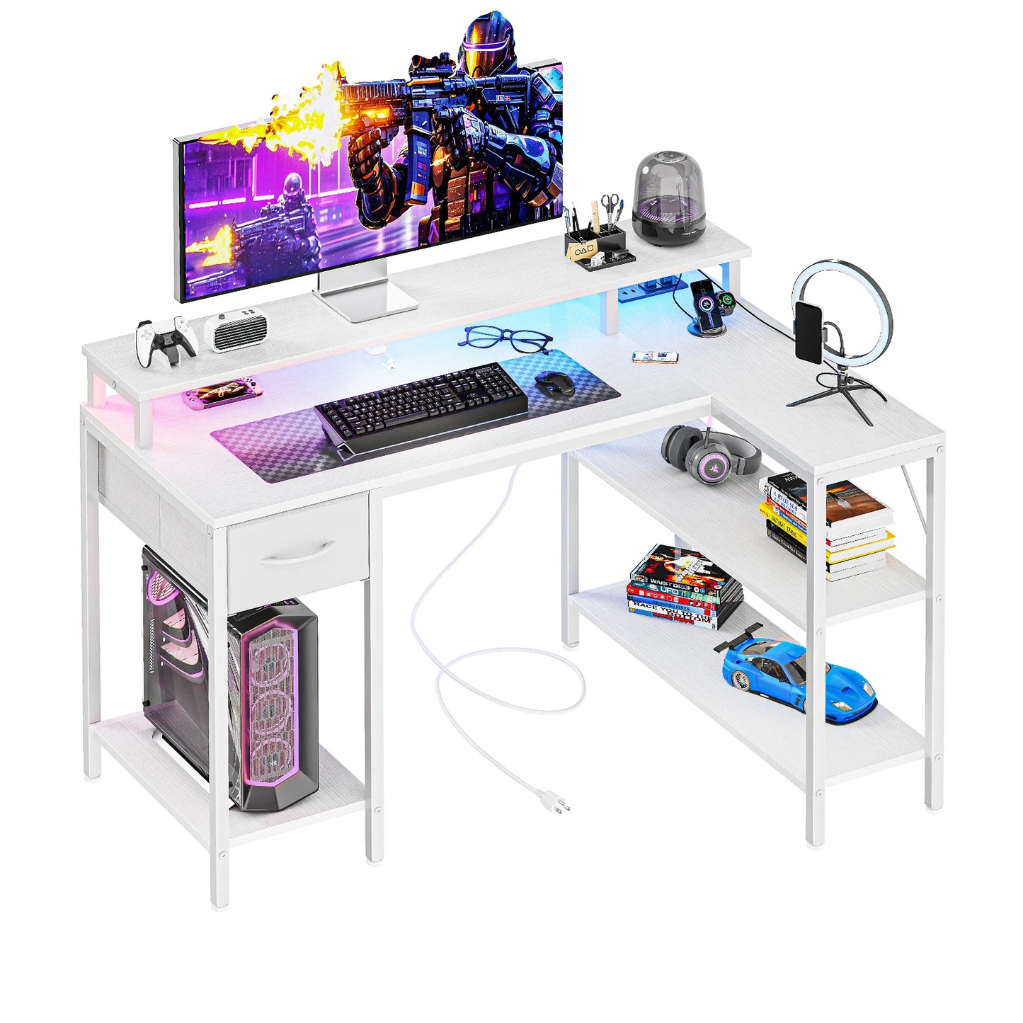 MCQ 47 To 53 Inch Standing Office Desk With Storage