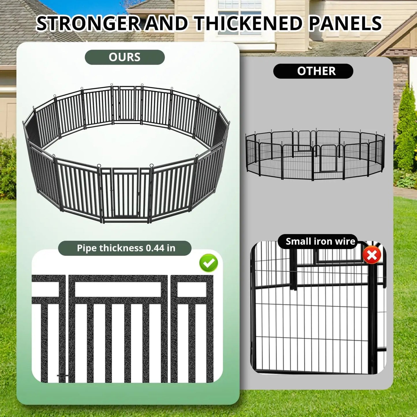 Rust Resistant Metal Dog Playpen For Indoor And Outdoor Use