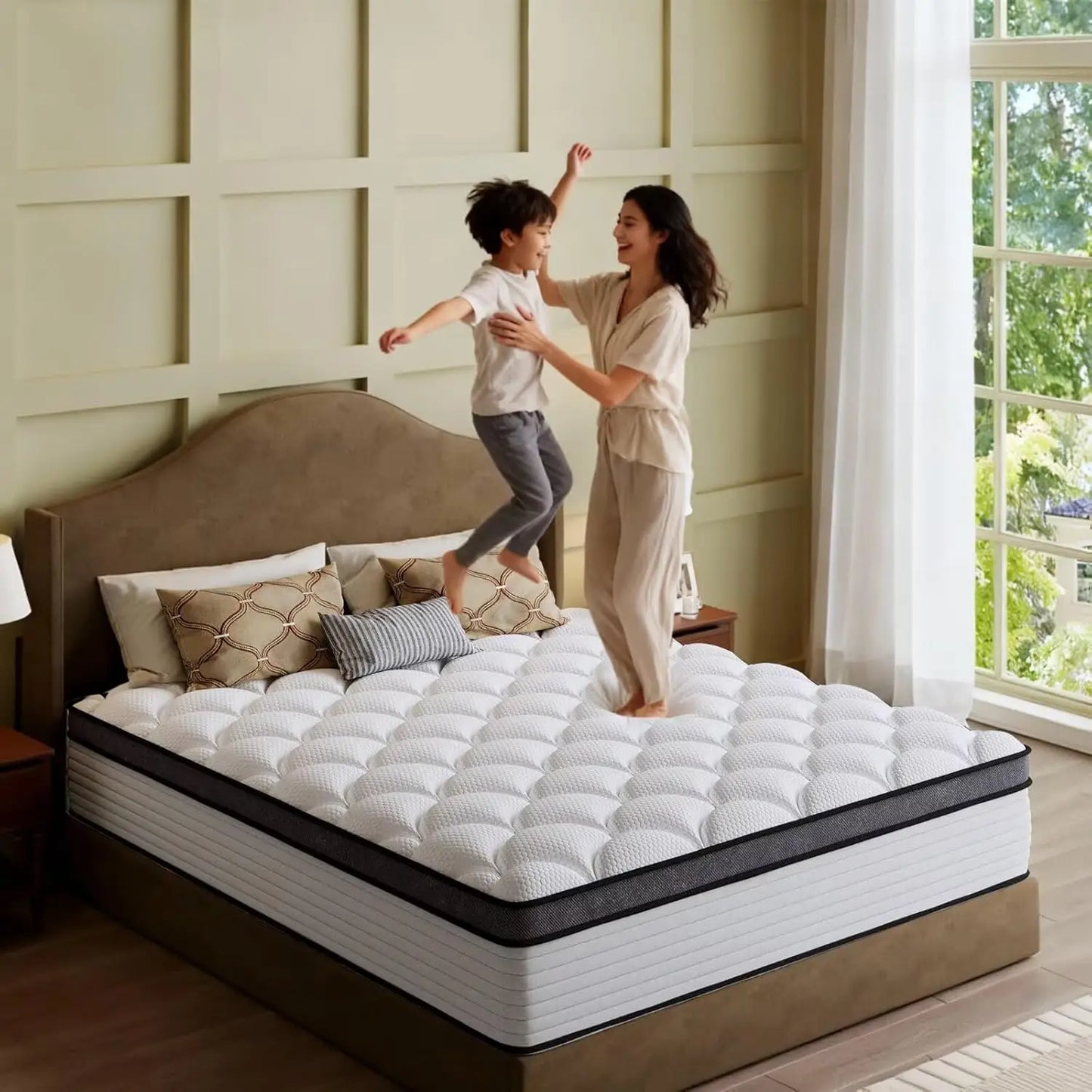 Hybrid Mattress With Green Tea Cooling Gel Memory Foam CertiPUR-US