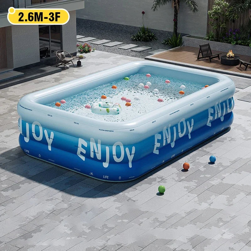Inflatable Pool For Family Use 3 Layer Indoor Outdoor