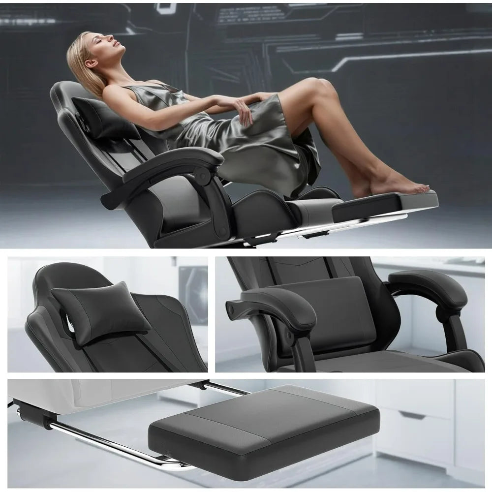 Athena Collection Carbon Fiber Gaming Chair With Ergonomic Support