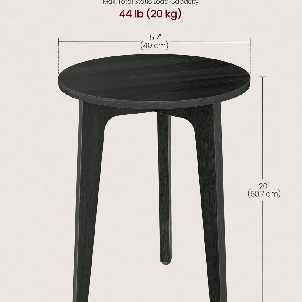 Round End Table With Tapered Legs For Living Room Decor