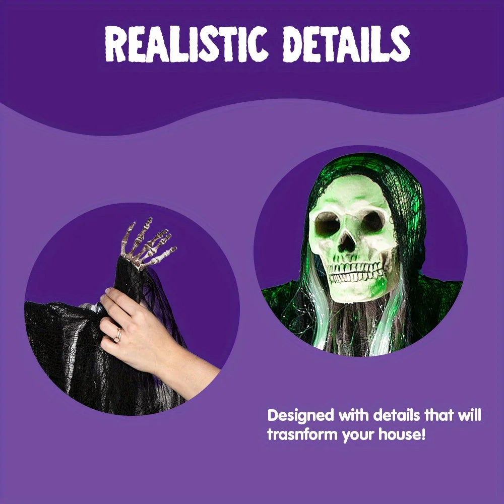 Hanging Grim Reaper Skeleton Ghosts For Halloween Outdoor Decorations